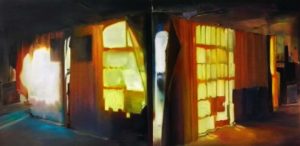 Confinamiento - Huile sur toile - Diptyque 120 x 240 cm peinture de Eduard Resbier