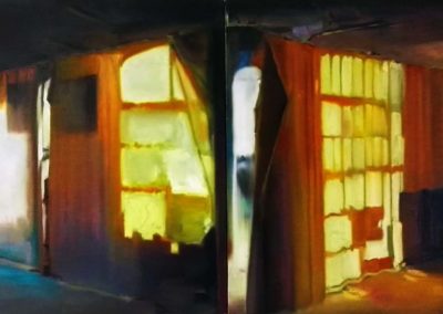 Confinamiento - Huile sur toile - Diptyque 120 x 240 cm peinture de Eduard Resbier