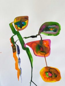 Compositions n°1 / Encres sur papiers aquarelles / 65 x 50 cm / 2022