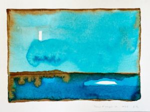 Tempo di viaggio n°31 / Encres sur papiers aquarelle / 30x40 cm / 2023