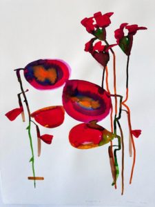 Compositions n°7 / Encres sur papiers aquarelles / 65 x 50 cm / 2022