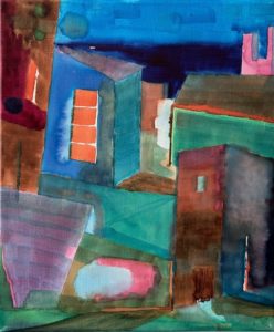 Collioure II - Encres sur toiles et châssis / 30 x 25 cm / 2025