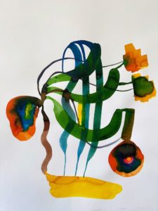 Compositions n°26 / Encres sur papiers aquarelles / 65 x 50 cm / 2022