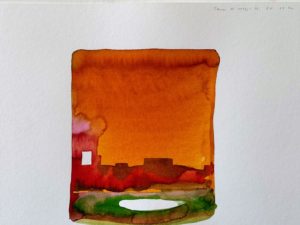 Tempo di viaggio n°14 / Encres sur papiers aquarelle / 30 x 40 cm / 2022 / 2023