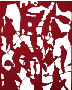 Rasgueo Rojo - Collage - 70 x 51cm