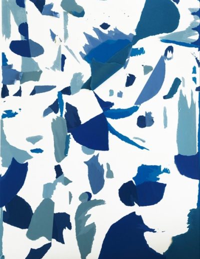 Rasgueo Azul XIV - Collage - 104 x 77 cm