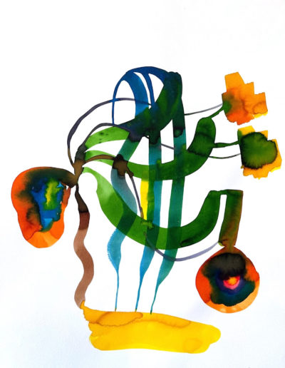 Compositions n°26 / Encres sur papiers aquarelles / 65 x 50 cm / 2022