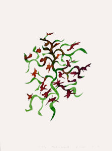 Frédéric Khodja - Plante impalpable - Encres sur papiers aquarelles / 65 x 50 cm / 2022