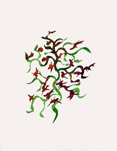 Frédéric Khodja - Plante impalpable - Encres sur papiers aquarelles / 65 x 50 cm / 2022