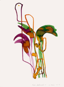 Frédéric Khodja - Plante relationnelle VII - Encres sur papiers aquarelles / 65 x 50 cm / 2022