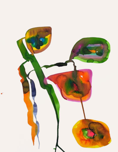 Frédéric Khodja - Compositions n°1 / Encres sur papiers aquarelles / 65 x 50 cm / 2022